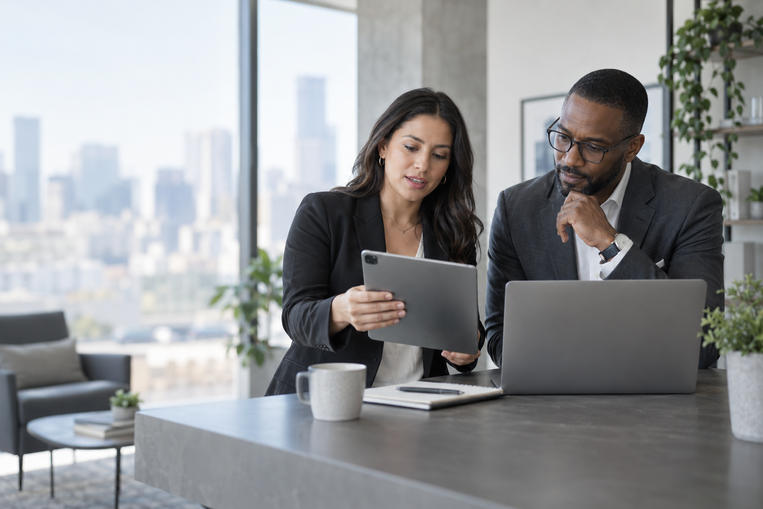 Revenue professionals preparing for a customer meeting